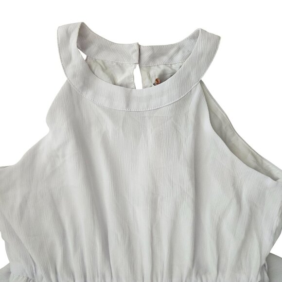 Grace Karin Girls White Sleeveless Tiered Maxi Dress Size 10Y Chiffon Backless - Picture 6 of 10